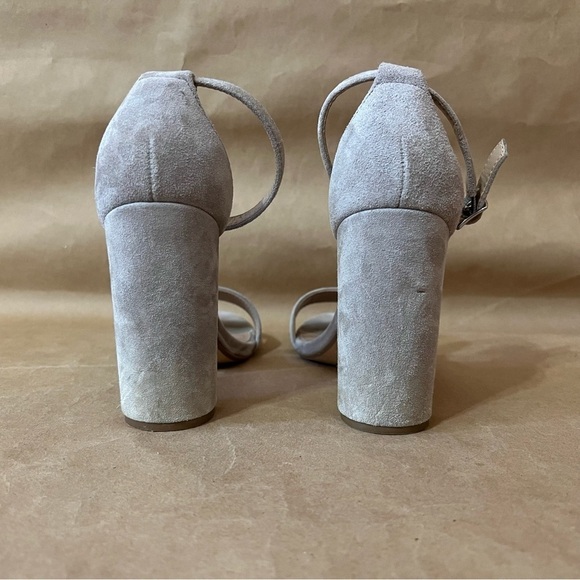 Steve Madden | Carrson Block Heel Ankle Strap Sandal High Heel Taupe Size 7.5 - Picture 10 of 13